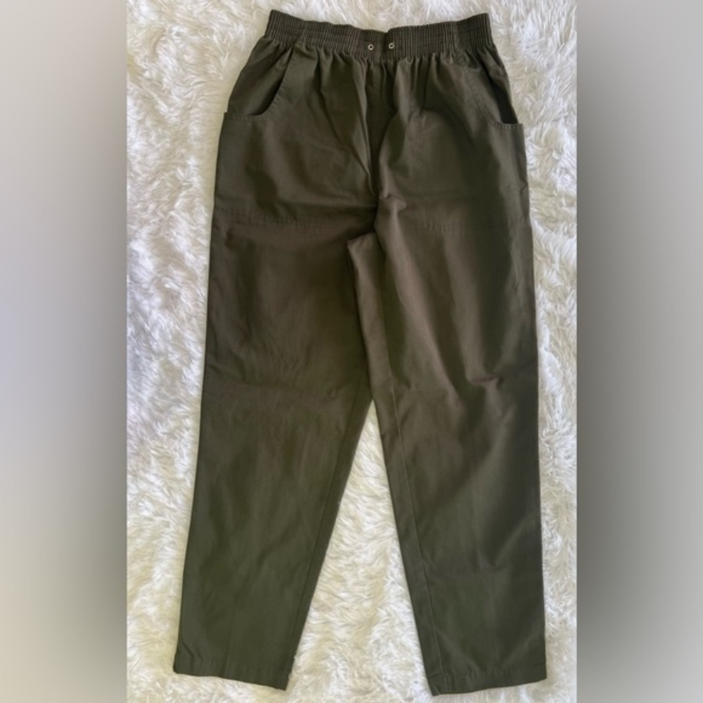 Vintage‎ Royal Sport Olive Elastic Waist Chinos Sz 8 EVC Missing Drawstring